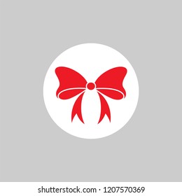 Ribbon flat vector icon. Bow flat vector icon