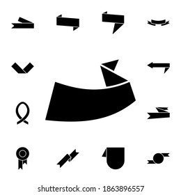 Ribbon flat vector icon in ribbons pack