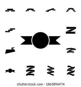 Ribbon flat vector icon in ribbons pack