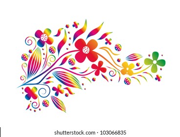 ribbon with flowers