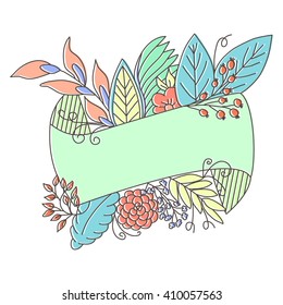Ribbon flowers and leaves.