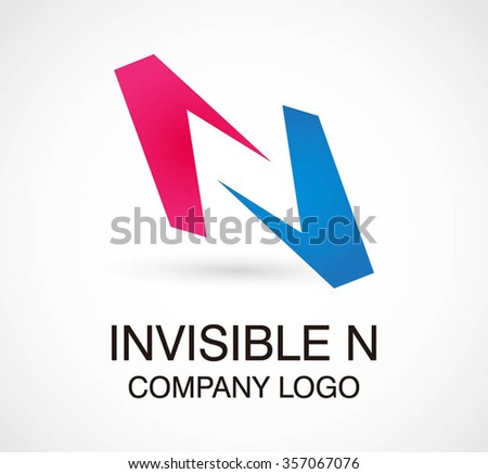 ribbon fold connection abstract vector logo stock vector royalty ribbon fold