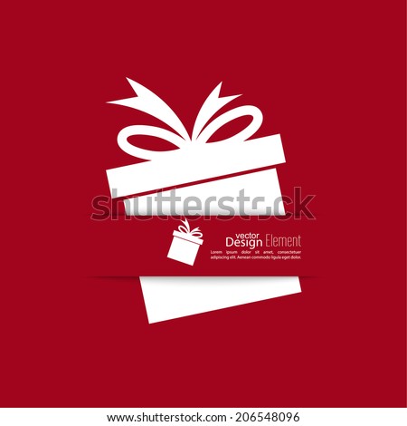 Ribbon in the form of gift  