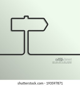 Ribbon in the form of signpost