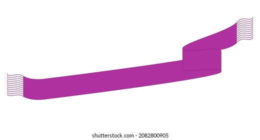 Una cinta en forma de una bufanda de invierno caliente. Escarbar con lugar para tu texto. Ilustración del vector aislada en fondo blanco