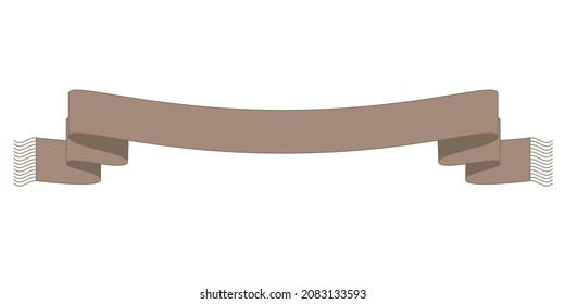 A ribbon in the form of a warm winter scarf. Scarf with place for your text. Vector illustration isolated on white background