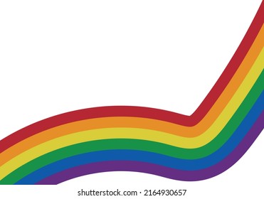 Ribbon frame background with the lgbtiq+ flag.