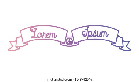 ribbon frame with calligraphy