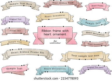 Ribbon frame with heart ornament