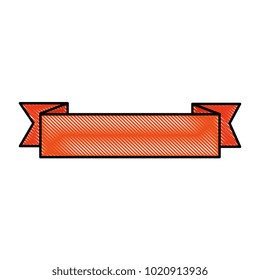 ribbon frame isolated icon