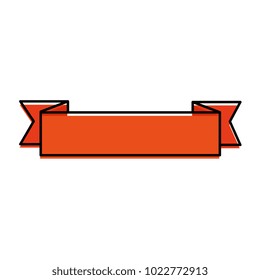 ribbon frame isolated icon