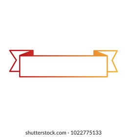 ribbon frame isolated icon