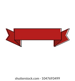 ribbon frame isolated icon