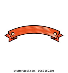 ribbon frame isolated icon