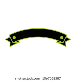 ribbon frame isolated icon