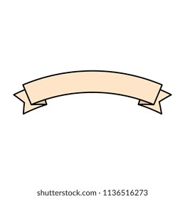 ribbon frame isolated icon
