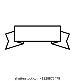 ribbon frame isolated icon