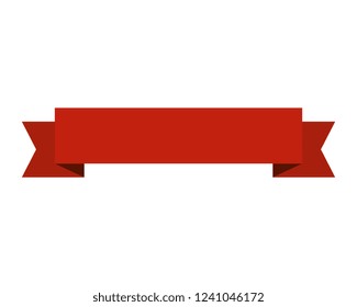 ribbon frame isolated icon