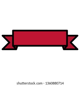 ribbon frame isolated icon