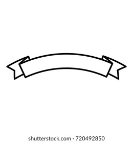 ribbon frame isolated icon
