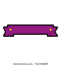 ribbon frame isolated icon