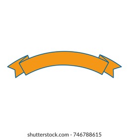 ribbon frame isolated icon