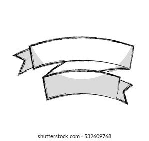 ribbon frame isolated icon vector illustration design