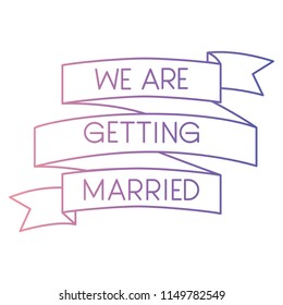 ribbon frame married with calligraphy