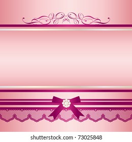 ribbon frame pink