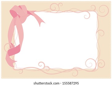 ribbon with frame for place some text