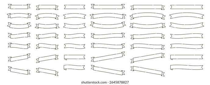 Conjunto de marco de cinta – Elementos de Vector decorativos simples