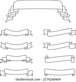 Ribbon frame set with simple lines