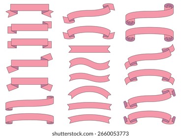 Ribbon frame set of various shapes