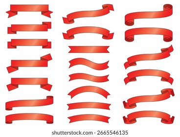 Ribbon frame set of various shapes