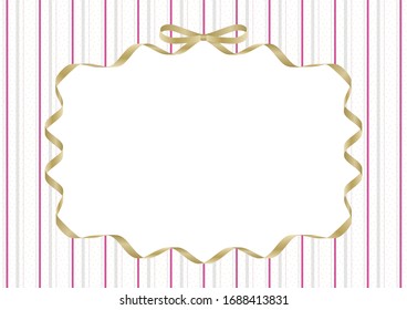Ribbon frame and stripe background image