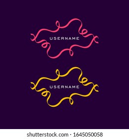 ribbon frame vector design template . abstract ribbon frame logo design inspiration