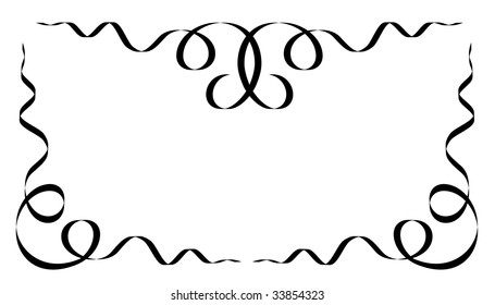 Ribbon frame. Vector illustration.