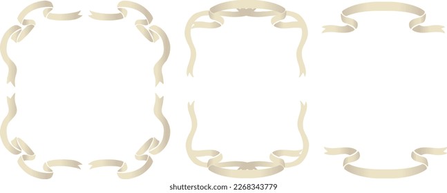 Conjunto de ilustraciones vectoriales de marco de cinta