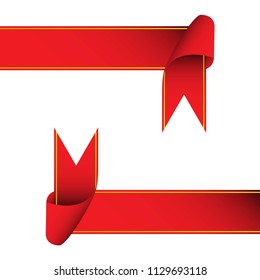 Ribbon Frame Vector Template Design Illustration