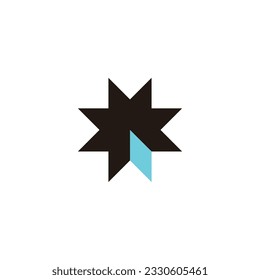 Ribbon, gem geometric symbol simple logo vector