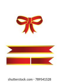 Ribbon gift isolated