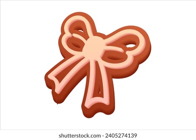 Ribbon Gingerbread Cookie  Christmas Sticker