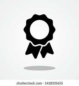 Ribbon Glyph with Gray Shadow