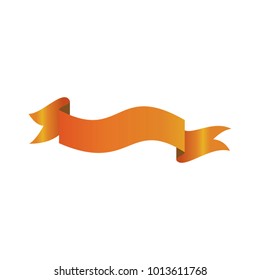 Ribbon gold gradient vector decoration design banner element illustration emblem isolated
