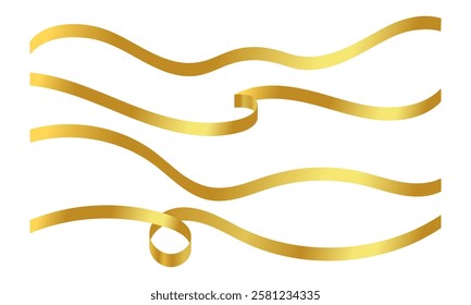ribbon gold line, ribbon silk golden color, confetti doodle ribbon gold