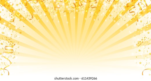 Ribbon Gold Solar Background