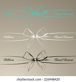 ribbon hand drawn