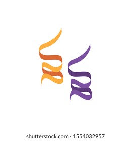 ribbon hanging decoration isolated icon vector illustration design