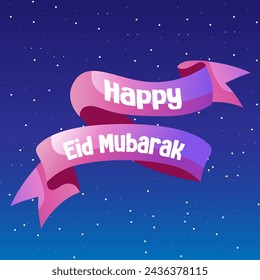 Ribbon Happy Eid al - Fitr 