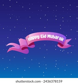 Ribbon Happy Eid al - Fitr 